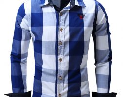 Ericdress Plaid Color Block Casual Men’s Shirt