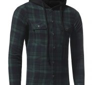 Ericdress Plaid Hood Patched Casual Men’s Shirt