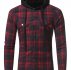 Ericdress Plaid Hood Patched Casual Men’s Shirt