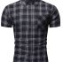 Ericdress Plaid Print Lapel Single-Breasted Men’s Shirt