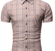Ericdress Plaid Print Lapel Single-Breasted Men’s Shirt