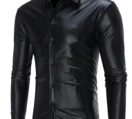 Ericdress Plain Bright Surface Unique Men’s Shirt