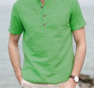 Ericdress Plain Casual Stand Collar Loose Men’s Shirt