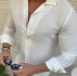Ericdress Plain Color Casual Style Lapel Slim Men’s Shirt