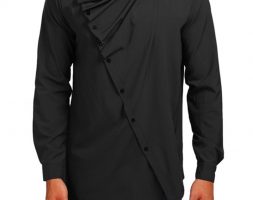 Ericdress Plain Fashion Turtleneck Slim Men’s Shirt