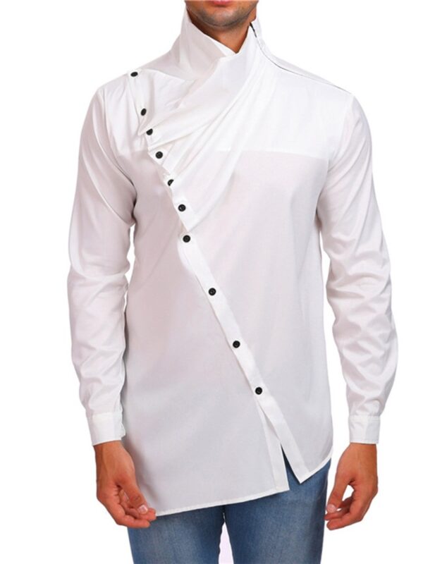 Ericdress Plain Fashion Turtleneck Slim Men's Shirt