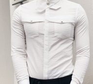 Ericdress Plain Korean Pocket Slim Men’s Shirt