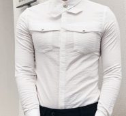 Ericdress Plain Korean Pocket Slim Men’s Shirt