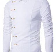 Ericdress Plain Lapel Button Double-Breasted Fall Men’s Shirt