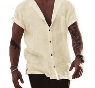 Ericdress Plain Lapel European Straight Single-Breasted Men’s Shirt