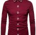 Ericdress Plain Lapel Simple Print Men’s Shirt