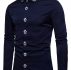 Ericdress Plain Lapel Simple Print Men’s Shirt