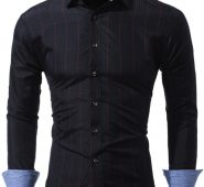 Ericdress Plain Long Sleeve Plaid Casual Men’s Shirt