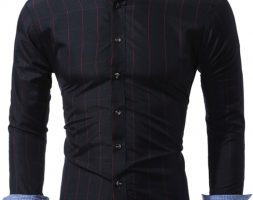 Ericdress Plain Long Sleeve Plaid Casual Men’s Shirt