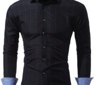 Ericdress Plain Long Sleeve Plaid Casual Men’s Shirt