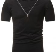 Ericdress Plain Loose Short Sleeve Mens T Shirt