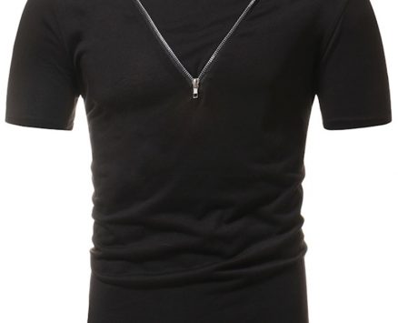 Ericdress Plain Loose Short Sleeve Mens T Shirt