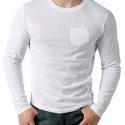 Ericdress Plain Pocket Round Neck Loose Mens T-shirt