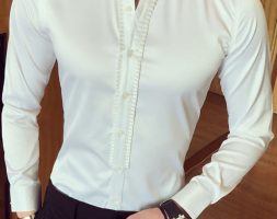 Ericdress Plain Smooth Anti Wrinkle Unique Slim Men’s Shirt