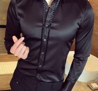 Ericdress Plain Smooth Anti Wrinkle Unique Slim Men’s Shirt