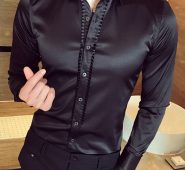 Ericdress Plain Smooth Anti Wrinkle Unique Slim Men’s Shirt