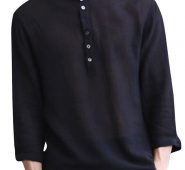 Ericdress Plain Stand Collar Simple Loose Men’s Shirt