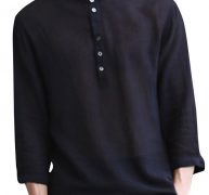 Ericdress Plain Stand Collar Simple Loose Men’s Shirt