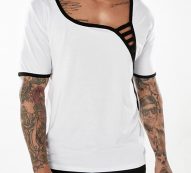 Ericdress Plain Unique Designed Mens T Shirts