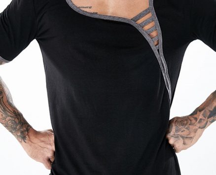 Ericdress Plain Unique Designed Mens T Shirts