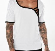 Ericdress Plain Unique Designed Mens T Shirts