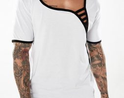 Ericdress Plain Unique Designed Mens T Shirts