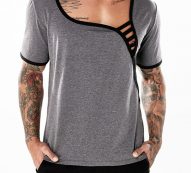 Ericdress Plain Unique Designed Mens T Shirts