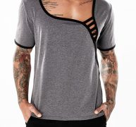 Ericdress Plain Unique Designed Mens T Shirts