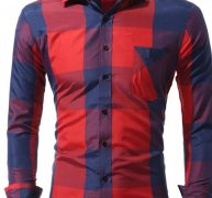 Ericdress Pocket Casual Plaid Single-Breasted Fall Men’s Shirt