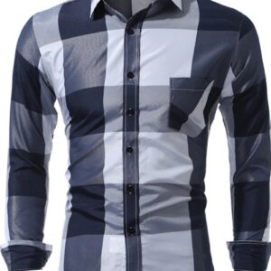 Ericdress Pocket Casual Plaid Single-Breasted Fall Men's Shirt