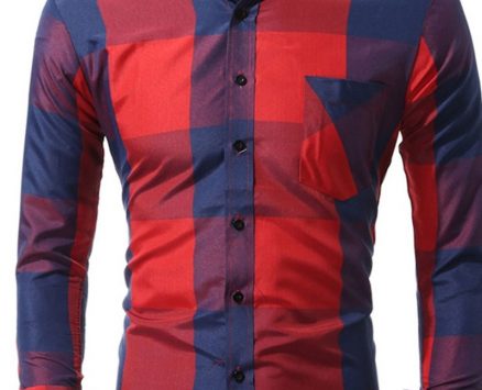 Ericdress Pocket Casual Plaid Single-Breasted Fall Men’s Shirt