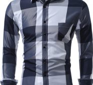 Ericdress Pocket Casual Plaid Single-Breasted Fall Men’s Shirt