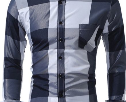 Ericdress Pocket Casual Plaid Single-Breasted Fall Men’s Shirt