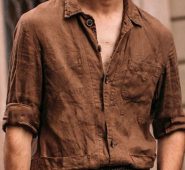 Ericdress Pocket England Plain Single-Breasted Fall Men’s Shirt