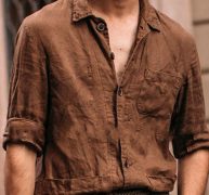 Ericdress Pocket England Plain Single-Breasted Fall Men’s Shirt