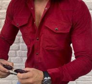 Ericdress Pocket Lapel Plain Single-Breasted Men’s Shirt