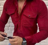 Ericdress Pocket Lapel Plain Single-Breasted Men’s Shirt