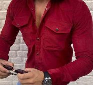 Ericdress Pocket Lapel Plain Single-Breasted Men’s Shirt