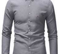 Ericdress Pocket OL Lapel Single-Breasted Fall Men’s Shirt