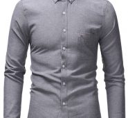 Ericdress Pocket OL Lapel Single-Breasted Fall Men’s Shirt
