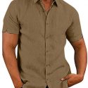 Ericdress Pocket Plain Lapel Single-Breasted Men’s Shirt