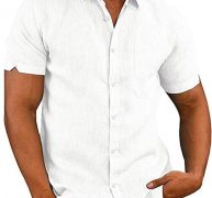 Ericdress Pocket Plain Lapel Single-Breasted Men’s Shirt