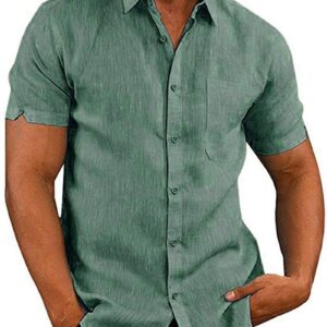 Ericdress Pocket Plain Lapel Single-Breasted Men's Shirt