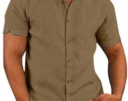 Ericdress Pocket Plain Lapel Single-Breasted Men’s Shirt