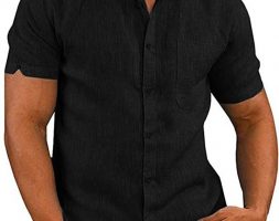 Ericdress Pocket Plain Lapel Single-Breasted Men’s Shirt